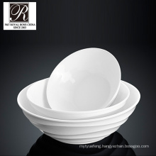 hotel ocean line fashion elegance white porcelain round bowl pt-t0613